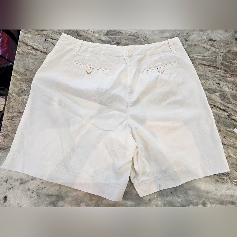 “Talbots White Stretch Cotton Shorts Women’s Size 10 Classic Fit” - Picture 8 of 9